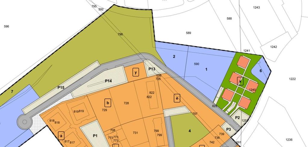 Ipotesi di variante a seguito dell osservazione del Municipio IV Nuova edificazione nell area 1 (parte) destinata a servizi L ipotesi prevede: Spostamento