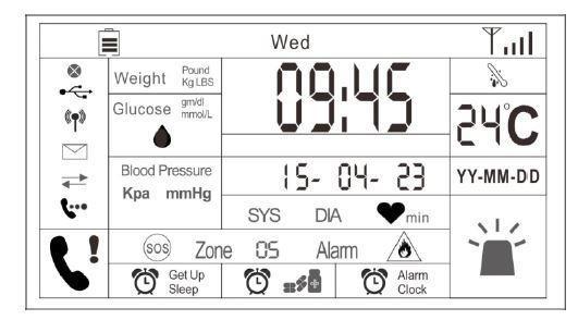 Manuale cartaceo in Italiano Caratteristiche 1. Ampia tastiera; 2. Ampio display LCD orario, la temperatura, e informazioni di allarme; 3. GSM / SMS / GPRS / 3G di trasmissione; 4.