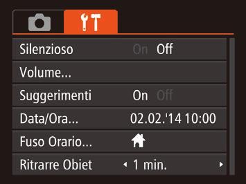 Utilio dei menu È possibile configurare varie funzioni tramite altri menu, come descritto di seguito.