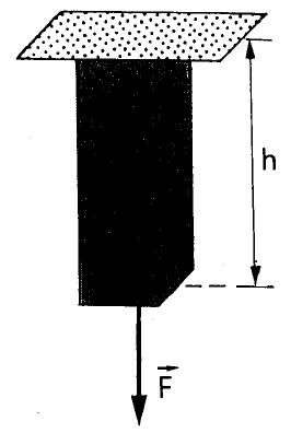 Le forze elastiche Se un campione dello stesso materiale viene sollecitato a trazione anziché a compressione, esso si allunga Indicando con F h la proiezione di F nella direzione di h, si può