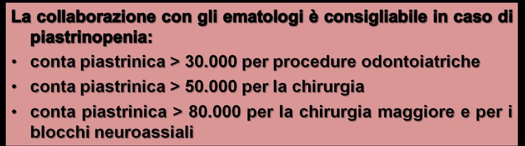 con gli ematologi cmq è