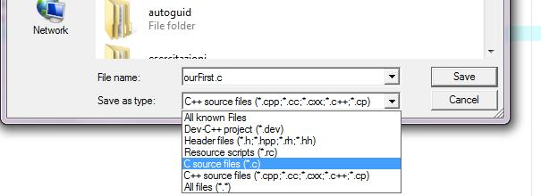 numeri_del_codice_ascii_di_un_carattere, genera la stampa del carattere In figura sopra, il programma non e completo, ma facciamo lo stesso l operazione di salvataggio: - menu FILE, - funzionalita
