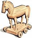 VIRUS, WORM E TROJAN Un Trojan (horse) è un codice malevolo, le cui funzionalità sono nascoste all'interno di un programma apparentemente utile; quando viene eseguito, il Trojan provoca danni
