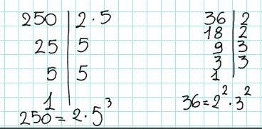 Il quoziente di due numeri divisibili tra loro è uguale al prodotto di tutti i fattori primi del dividendo (1 numero) con esponente la differenza tra gli esponenti del dividendo e del divisore.