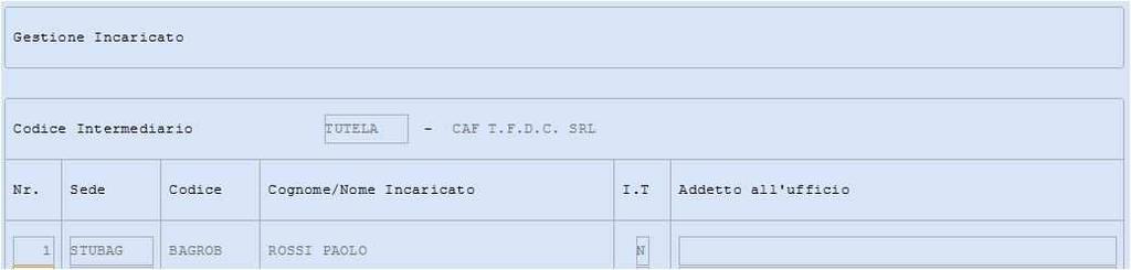 attenzione nella compilazione della tabella.