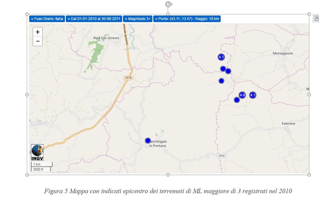 Eventi sismici con epicentro