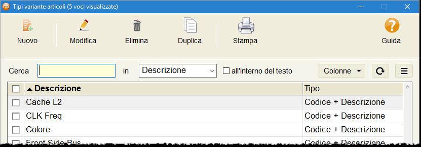 Attivazione della gestione varianti Per sfruttare tutte le funzioni introdotte dalla gestione Varianti è necessario abilitare l apposita opzione nella finestra di Configurazione» Articoli e documenti