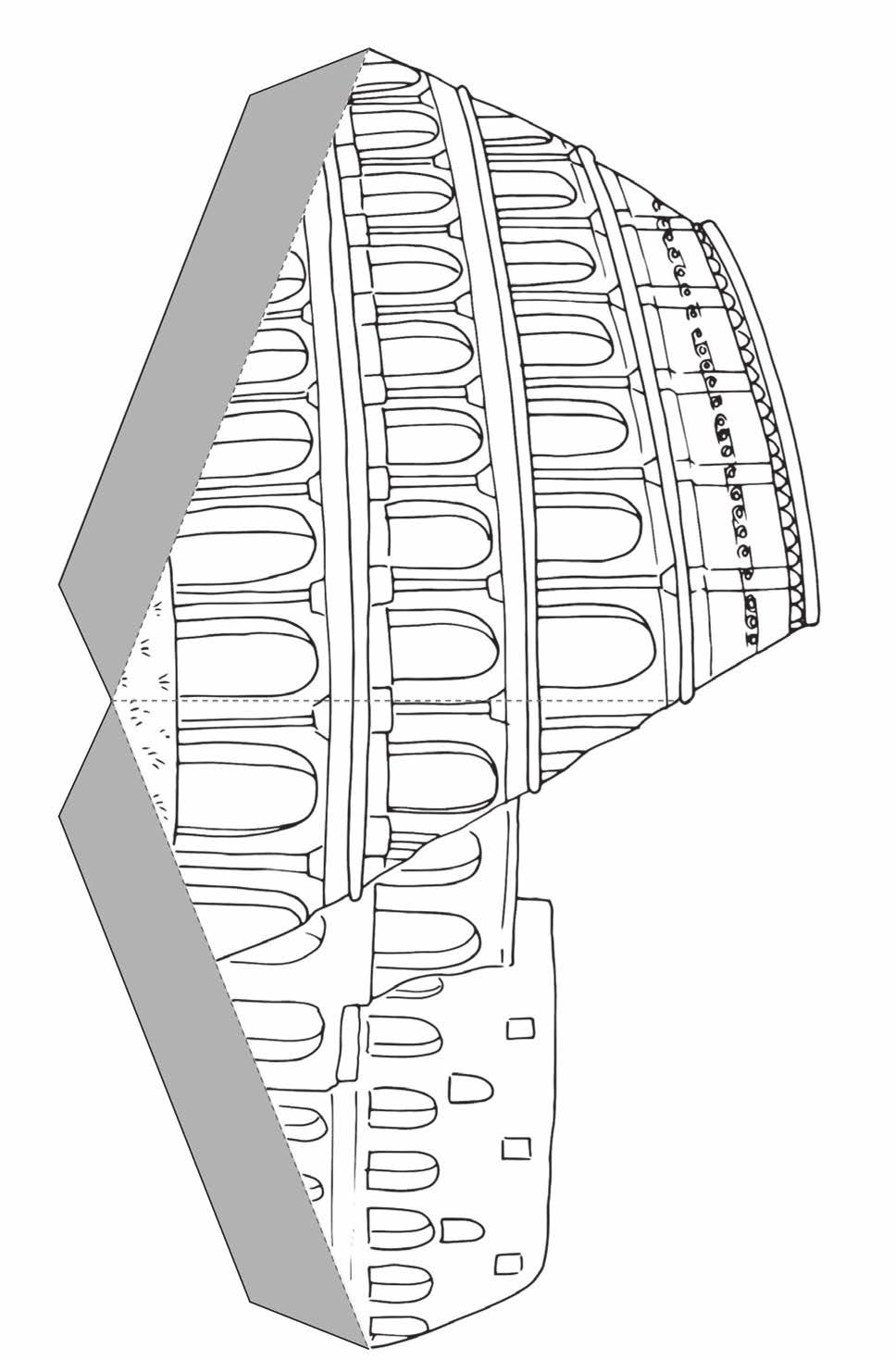 ALLEGATO 5: L ANFITEATRO STORIA I ROMANI Prima di ritagliare, colora