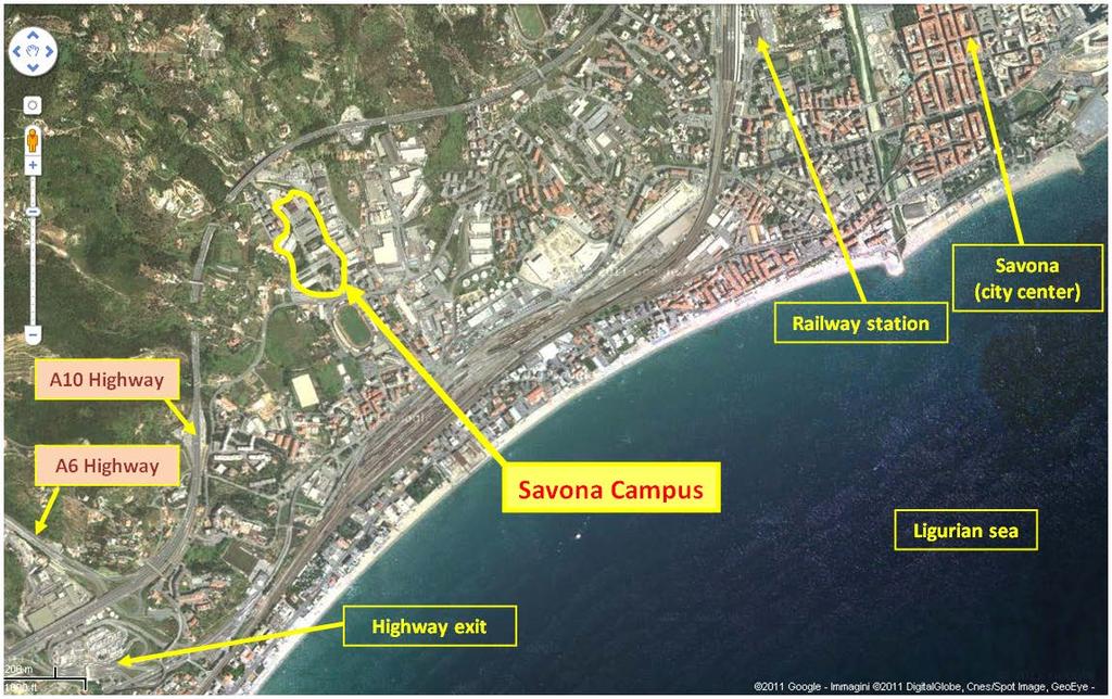 Il Campus Universitario di Savona 50000 m 2 di estensione 1500