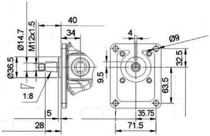 20 22 Superficie di montaggio ISO 4401-03 (CETOP 03) per controlli pressione/portata PCS 003/004 e PCLS 003/004 (pag.