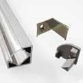BARRA/STRIP/2/M2 (diffusore trasparente) BARRASTRIP/2/M2S (diffusore opale) Profilo in alluminio di 2m preforato per fissaggio striscia LED a soffitto o a