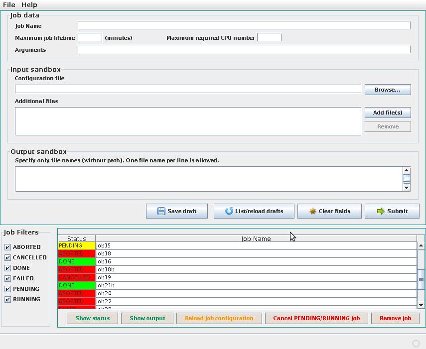 Sottomissione automatica del job 3.