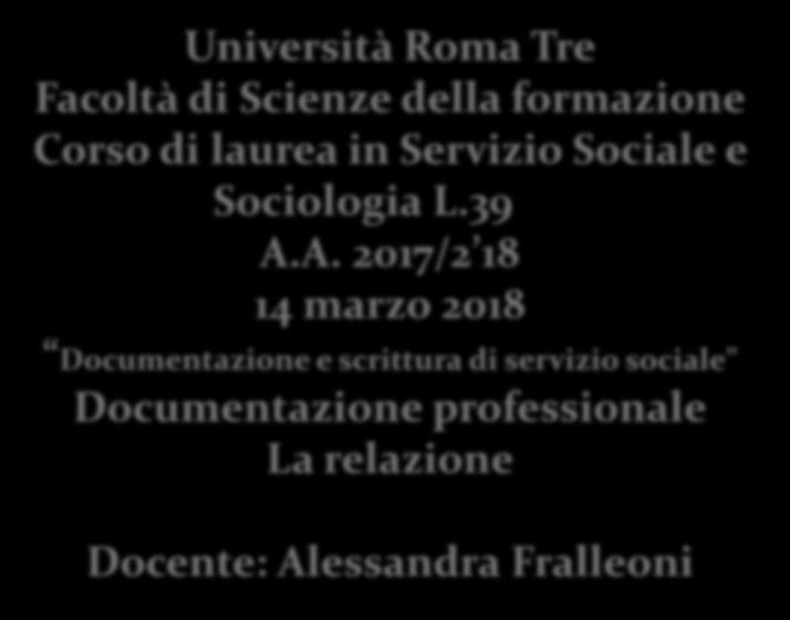 e scrittura di servizio sociale