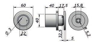 40 with wall fixing, spacer h.