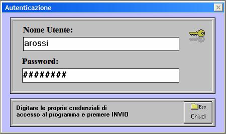 Le password hanno un periodo di validità che può essere di 3 o 6 mesi. La validità decorre dalla data indicata nel campo Rilascio Password.