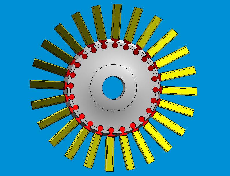 Dimensionamento dei palettamenti Dal calcolo del salto entalpico è risultato necessario un solo stadio.