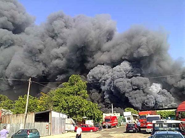 Incendio di rifiuti