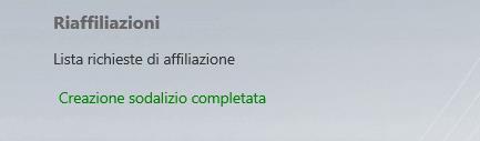 Il sodalizio a questo punto è stato ricaricato su un nuovo record, la gestione sarà del tutto simile alla affiliazione, il sodalizio