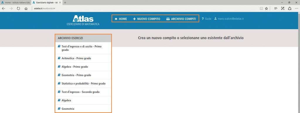 GUIDA ALL UTILIZZO DELLA WEBAPP "ESERCIZIARIO DI MATEMATICA" Questa appicazione web (d ora in poi WebApp) consente di seezionare numerosissimi esercizi per creare raccote personaizzate da proporre