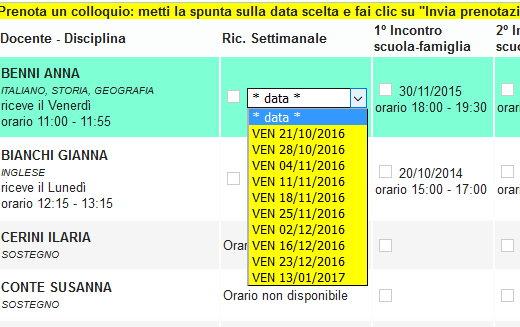 Venerdì dalle 11:00 alle 11:55). Adesso dovete selezionare la data in cui volete essere ricevuti.