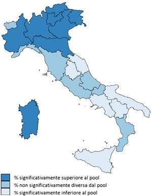 Trend del consumo di alcol binge Prevalenza mensile - Pool di ASL - PASSI 2008-2012 Osservando il consumo binge nel periodo 2008-2012 si nota un salto di prevalenza in coincidenza del cambio di