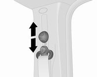 Sedili, sistemi di sicurezza 55 Regolazione altezza Slacciare Abbassare o alzare il dispositivo di regolazione secondo necessità: Estrarre leggermente la