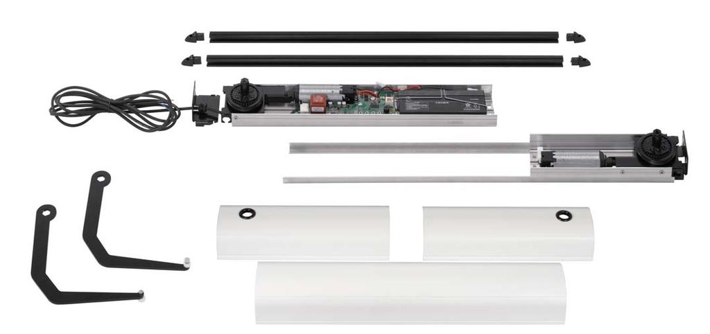 70 mm Il kit YsloFlex: 5 2 1 4 3 95 mm 6 Componenti del kit 1 Modulo elettromeccanico (batteria e radio RTS integrate) 2 Modulo