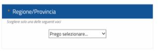 B. Sezione 1: Informazioni di carattere generale In tale sezione andranno inserite informazioni relative alla Regione/Provincia di appartenenza