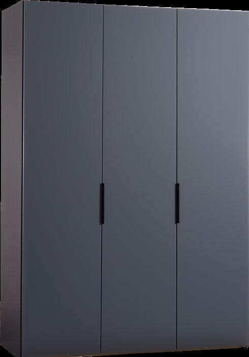 Variante 4 Corpo grafite Anta girevole in vetro bianco opaco Anta girevole a specchio Maniglia corta color alluminio 1 x 4028.
