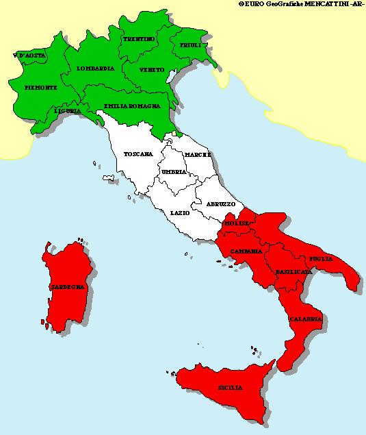 Regione 3% Abruzzo 4 1% Basilicata 2 1% Calabria 2 5% Campania 7 5% Emilia-Romagna 7 4% Friuli-Venezia Giulia 5 7% Lazio 10 3% Liguria 4 20% Lombardia 27 1%