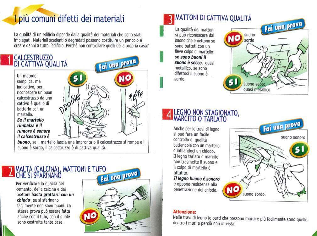 Materiale informativo Linguaggio semplice ed ironico L Opuscolo sulla Sicurezza sismica fa uso di un linguaggio universale e diretto come quello dei fumetti in grado di comunicare