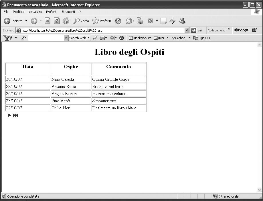 13-Cap10_DWCS3.qxd 18-11-2009 11:43 Pagina 215 CAPITOLO 10 INSERIRE I DATI NEL DATABASE 215 4.