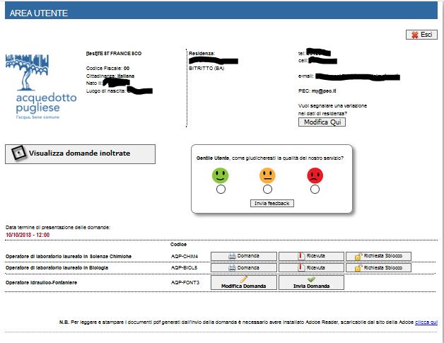 disponibili nella sua area utente personale del sito web selezioni. Le consigliamo di stampare e conservare accuratamente i due documenti. 4.