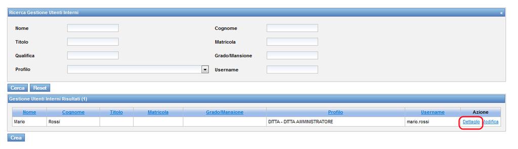 8 d. Infine, cliccare su Reset Password A questo punto, la password è stata resettata e sarà uguale allo Username (es. username: mario.rossi, password: mario.