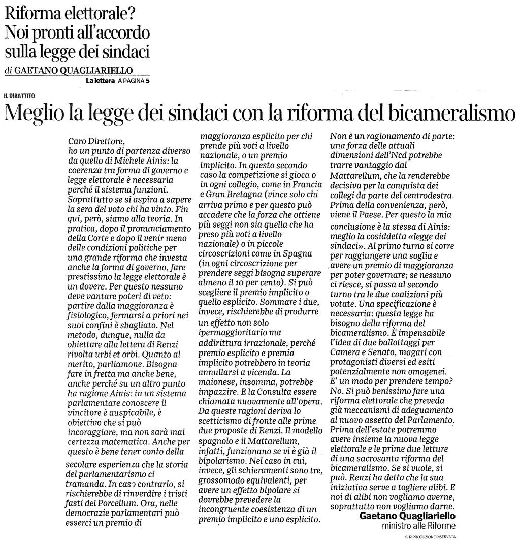 Il Corriere della sera, 5.1.