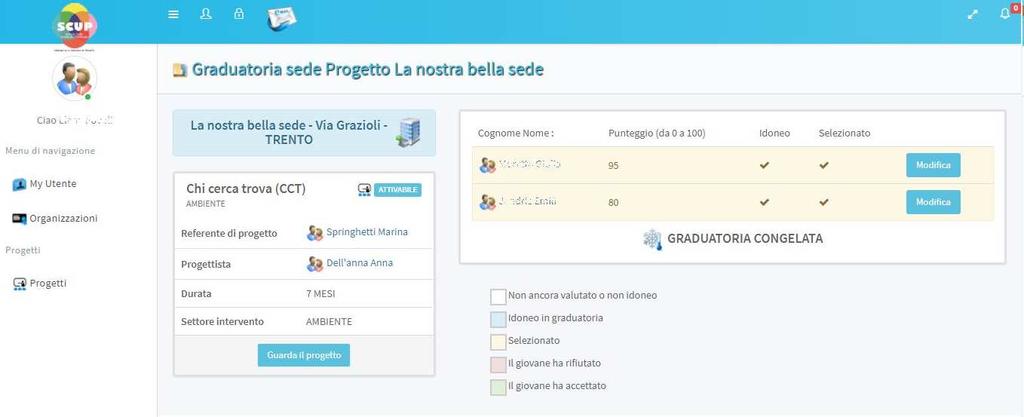 schermata oppure premendo il seguente simbolo. La notifica arrivata a sistema deve essere letta accedendo al portale entro le 24:00 del giorno stesso e premendo il pulsante.