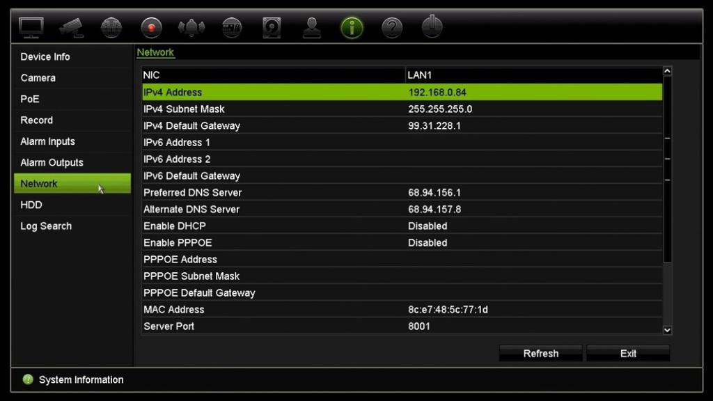 Capitolo 17: Informazioni sistema 8. Per visualizzare informazioni relative all unità HDD, fare clic su HDD.