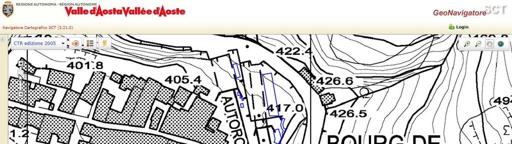 Corografia su base C.T.R. GeoNavigatore sito web RAVA Planimetria di progetto su base catastale Interventi di adeguamento delle gallerie al D. Lgs.