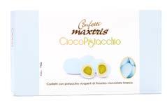 86 CIOCOPISTACCHIO AZZURRO Pistacchio avvolto da uno strato di cioccolato bianco e da un sottilissimo strato di