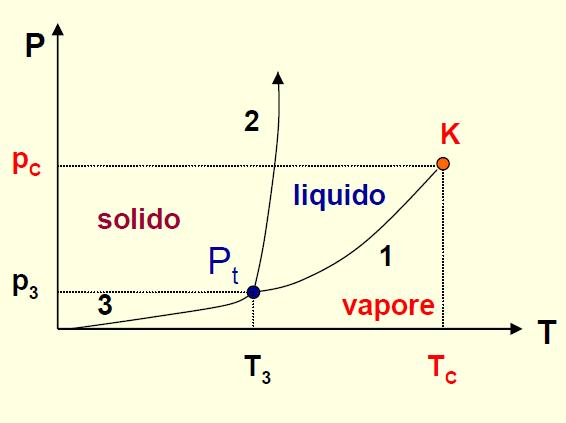 Transizioni di fase- Diagramma delle fasi un modo di descrivere le transizioni di fase di una data sostanza è il diagramma delle fasi in cui si rappresenta la pressione in funzione della temperatura