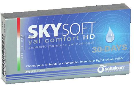 Azienda: Schalcon Nome lente a contatto: Sky soft toric yal confort hd N.PEZZI INTERNI 3 PREZZO DI LISTINO 30,00 Mensile Raggio Base 8.7 Diametro 14.