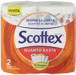 Dispensa CARTA DA CUCINA SCOTTEX QUANTO BASTA 2 rotoli 2,95-33%1,95 ADDITIVO OMINO BIANCO SMACCHIATORE PIÙ O PIÙ COLOR polvere, 600 g