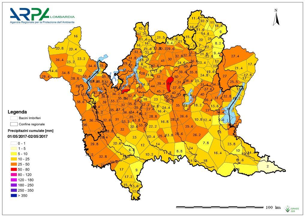 Disponibilità idriche in Lombardia Carta dei topoieti relativa
