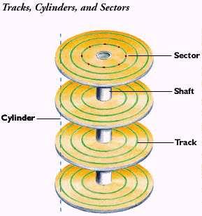 Organizzazione della superficie del disco Tutte le informazioni memorizzate sul disco sono organizzate in tracce (corone circolari concentriche disposte sulla superficie del disco).