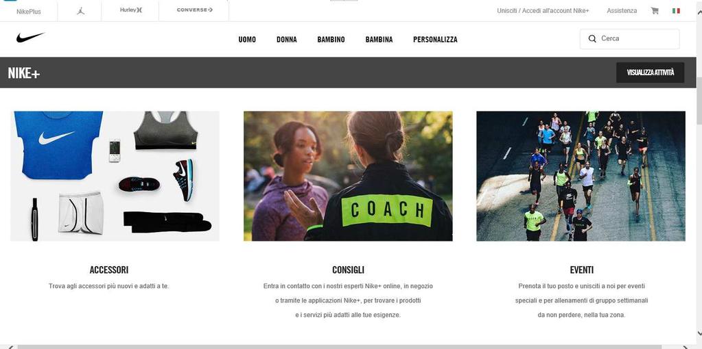 NIKE+, un «ecosistema» digitale costruito intorno all atleta che permette a Nike di dialogare direttamente con il cliente, creare «eventi» insieme a lui «Il