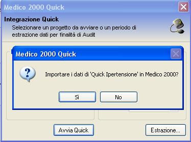 Nelle maschere Quick sono presenti degli indicatori che non sono previsti nelle cartelle cliniche elettroniche, o che nelle stesse cartelle possono essere segnalati solo come testo, per i quali sono