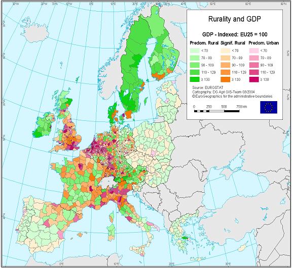 UE-25 aree prevalentemente e