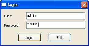 8-2 Accesso a CMS Per entrare nel programma CMS, è richiesto l inserimento dell amministratore. Di fabbrica è admin e password 123456.
