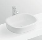 ACTIVE ACTIVE ACTIVE ACTIVE ACTIVE T0546 T0545 T0550 E3053 Lavabo 60x45 cm da appoggio su piano dotato di foro centrale aperto e troppopieno. Dima e fissaggi a corredo.