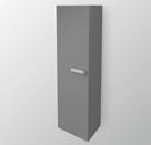 K2725WG Pensile bianco laccato lucido kg 20,0 K2456WH Pensile grigio laccato lucido kg 20,0 Lavabo Top da 100x45 cm dotato di foro centrale aperto.